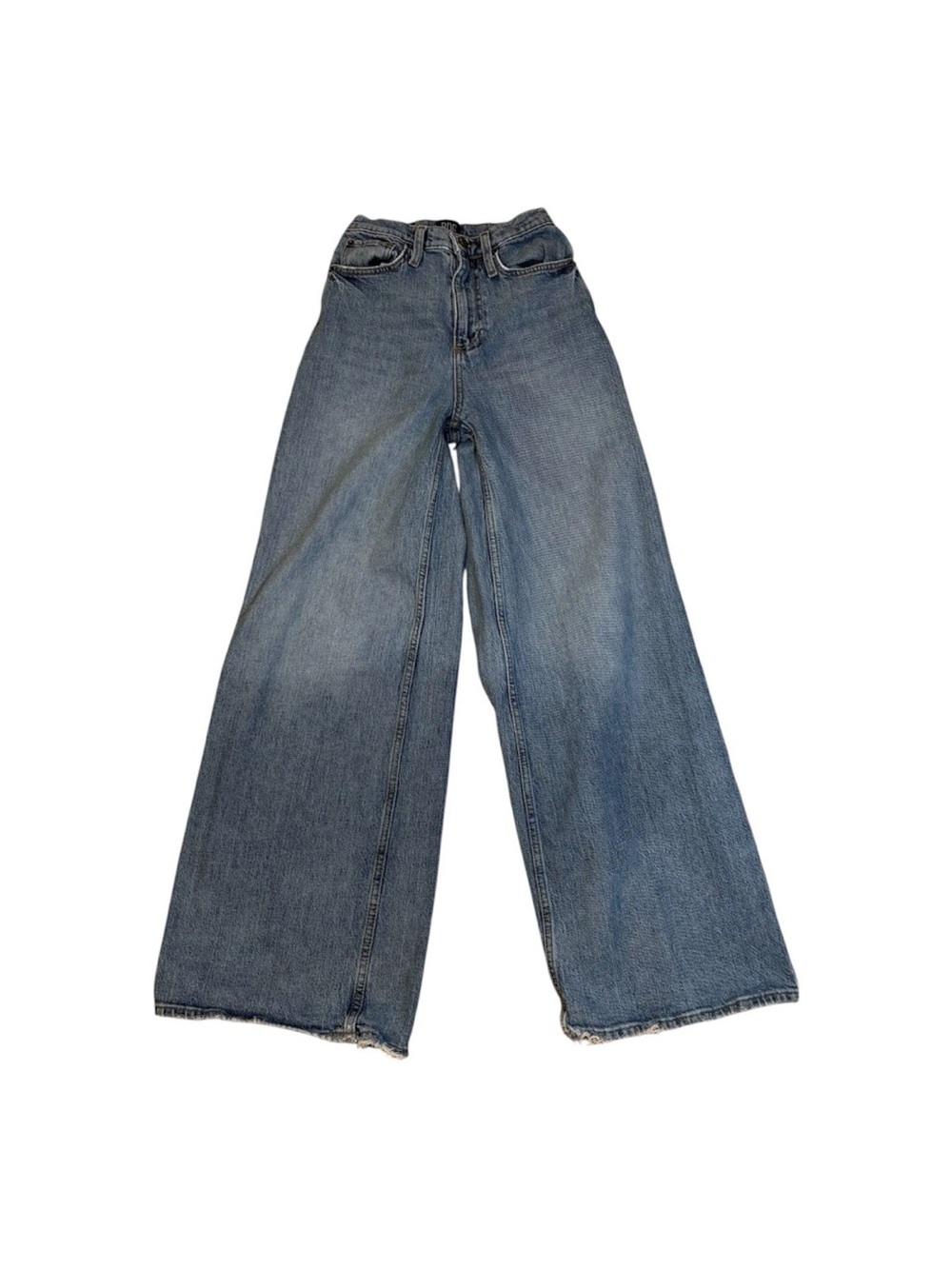 BDG Urban Outfitters, Wide-Leg High-Rise Jeans, Vintage Blue Denim, 25, Size 0